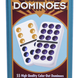 Dominoes: Double Nine Color Dot in Tin