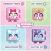 An image showing the four Clickeez themes 'Strawberry Treats' 'Cosy Garden' 'Kawaii Dreams' & 'Celestial Sky' with the text '4 Adorable Themes!'