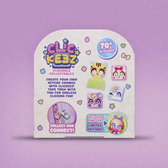 Image showing the backside of the Clickeez packaging.