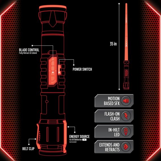 Power Saber Energy Blade - First Ever Automatic Saber - Red